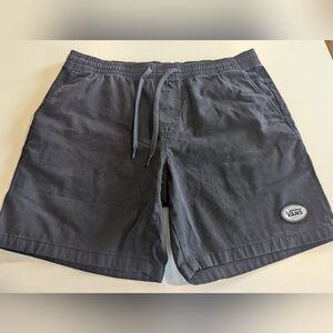 VANS Black Casual XL SHORTS ELASTIC Waist Cotton Men's Drawstring Pockets